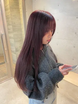ロング カラー 【表参道】Ruri デジタルパーマのヘアスタイル