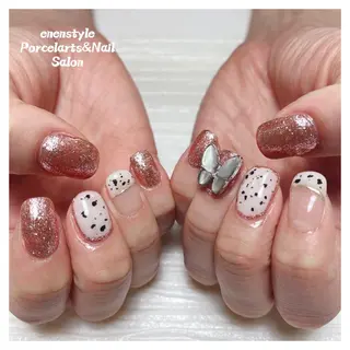 ミディアム ネイル 🐾enen style 🐾のネイルデザイン