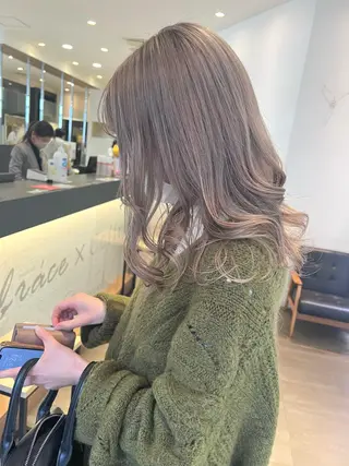 セミロング カラー 🎀女性専門サロン RION🌸のヘアスタイル
