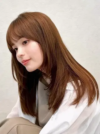 ロング カラー パーマ kazuki【顔周り ×レイヤーカット】のヘアスタイル