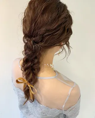 ロング ヘアアレンジ レイヤーカット 鈴木駿介のヘアスタイル