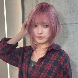 セミロング YUI/ ハイトーン デザインカラーのヘアスタイル