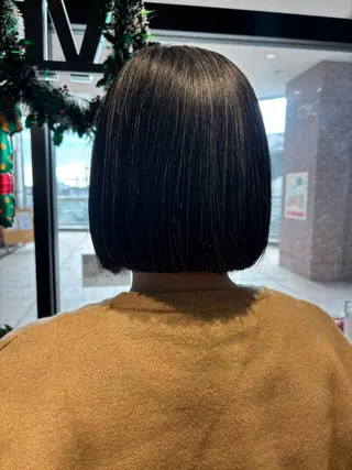 ショート 🎀ワンレンボブ🎀 ワンカラー　あゆみのヘアスタイル