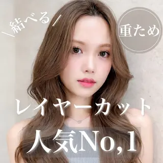 ロング カラー ブリーチ縮毛矯正飛我 韓国ヘア🫧のヘアスタイル
