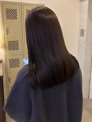 セミロング カラー 天神大名/レイヤー /ヘルシーヘアのヘアスタイル