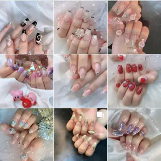 ネイル 渋谷／チップ長さ出し 👑アプレgel-xのネイルデザイン