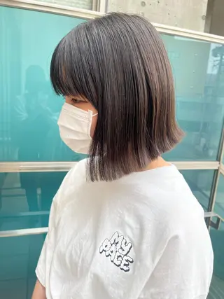 ミディアム カラー パーマ ヘアアレンジ メンズ キッズ ネイル マツエク・マツパ アイブロウ 久木原 ゆりのヘアスタイル