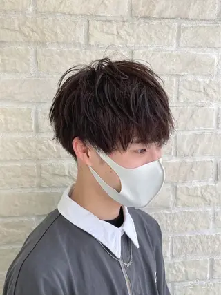 ミディアム 成瀬スパイラル パーマ清水大隼のヘアスタイル