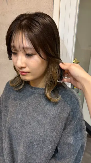 ミディアム カラー silk🕯 hikaruのヘアスタイル