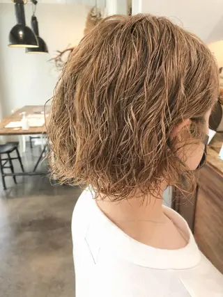 ショート パーマ 千葉 郁也のヘアスタイル