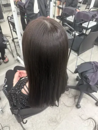 ロング カラー ヘアアレンジ 艶髪グレージュ🩶 maharuのヘアスタイル