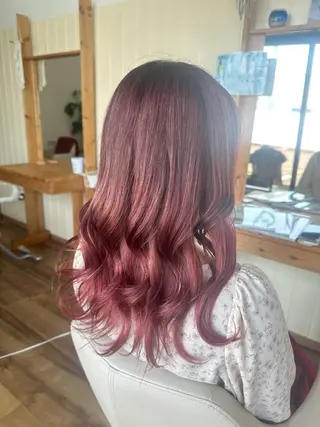 ロング カラー Agu hair 木間のヘアスタイル