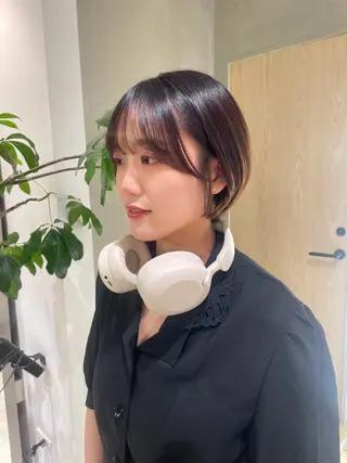 ショート hana🍑 ブリーチなしピンクのヘアスタイル