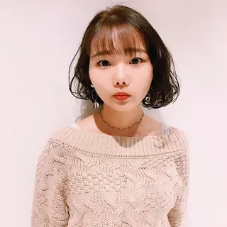 ショート カラー パーマ 中川 竜誠のヘアスタイル