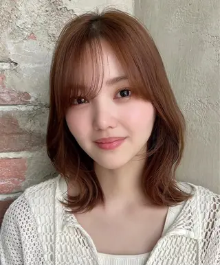 ミディアム 🧡くびれヘア/前髪 顔周り🧡久原結衣のヘアスタイル