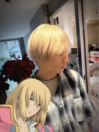 ショート カラー アニメデザイン美容師 メンズカット/僚汰のヘアスタイル