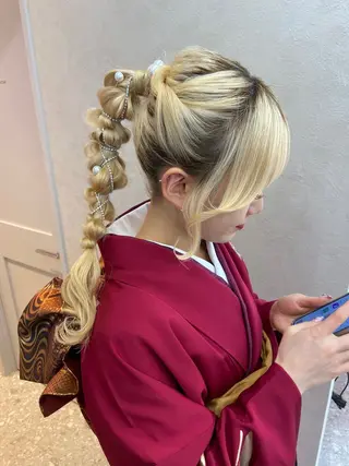 ヘアアレンジ 新宿/韓国ヘア 中明度カラー/かやのヘアスタイル