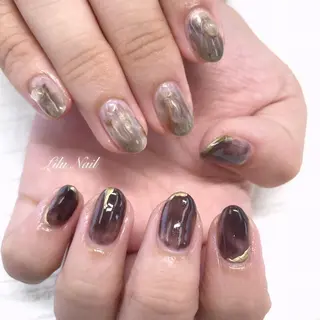 ネイル モチの良さ◉ フィルインネイル♡のネイルデザイン