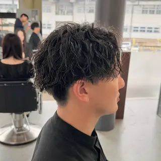 ショート パーマ 堀合駿輔/パーマ/ 波巻き/縮毛/ボブのヘアスタイル