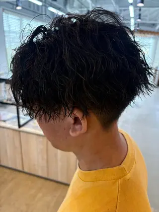 パーマ メンズ 若原 絃汰のヘアスタイル