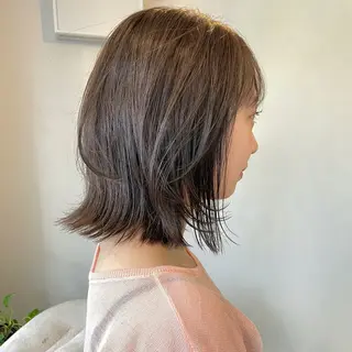 ミディアム カラー 透明感カラー* レイヤー/清水大地のヘアスタイル