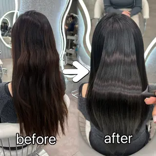 ロング ヘアアレンジ 大宮縮毛矯正🩵 レイヤー 佐藤和のヘアスタイル