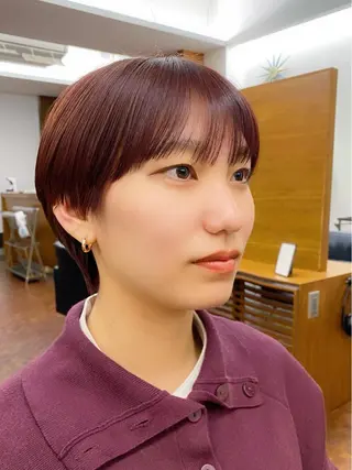 ショート カラー 似合わせレイヤー/ ケアパーマ/高倉のヘアスタイル