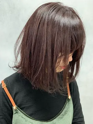 ミディアム カラー 韓国レイヤー×艶髪 ハイトーンRyukiのヘアスタイル