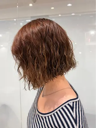 ショート カラー パーマ お悩み改善 美容師✂鷲田竜也のヘアスタイル