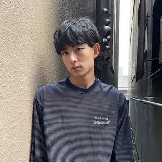 ショート パーマ メンズ 久保田大賀 /札幌美容師のヘアスタイル