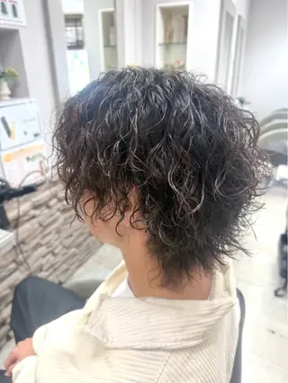 ミディアム パーマ メンズ 💫カットモデル💫 レディース特化/のまのヘアスタイル
