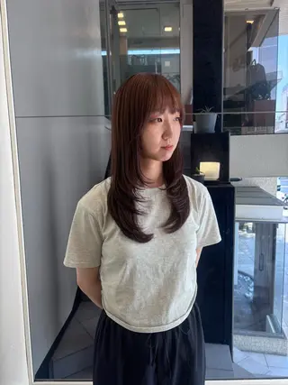 セミロング 竹田 佳奈のヘアスタイル