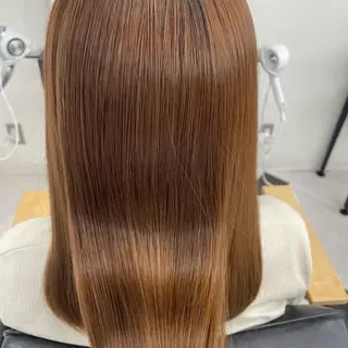 ミディアム カラー パーマ ヘアアレンジ メンズ キッズ ネイル マツエク・マツパ アイブロウ mona/ ストレートスタイル✨のヘアスタイル