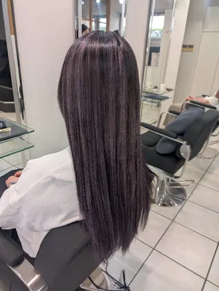 ロング カラー 大人髪ヘアセット/ 切りたて感なしカットのヘアスタイル