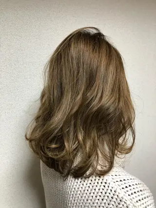 ミディアム カラー ＡＩMEN 早稲田店のヘアスタイル