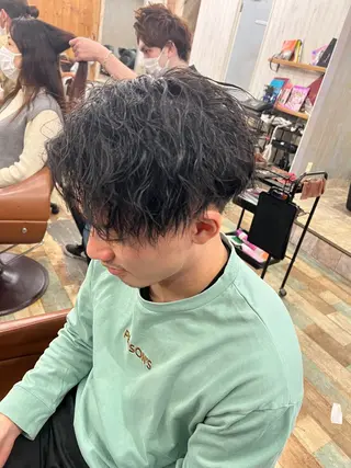 ショート パーマ メンズ 八尾メンズ特化 スタイリスト竜也のヘアスタイル
