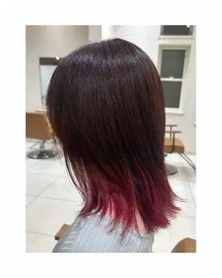 ミディアム カラー 艶カラー&ストレート ✨️ほのか☺︎″のヘアスタイル