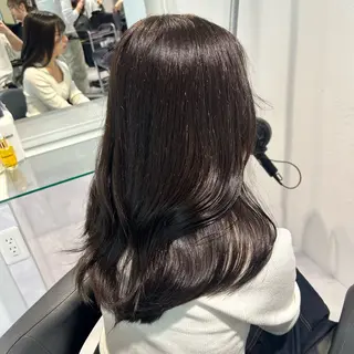 セミロング カラー 表参道/透明感カラー /暗髪/ジュキヤのヘアスタイル