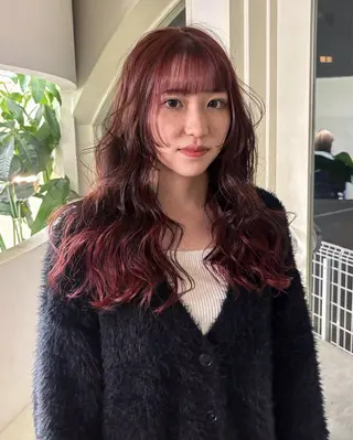 ロング カラー yuna☘️ 名古屋のヘアスタイル
