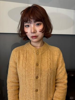 カラー 暖色／柔らかベージュ 🤎/ボブ/otoのヘアスタイル