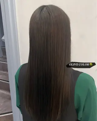 ロング カラー 🎀リ お🎀 カット/縮毛矯正のヘアスタイル