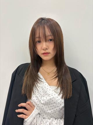 セミロング 💗韓国ヘア/髪質改 善💗若菜あいこのヘアスタイル