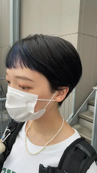 ショート カラー ヘアアレンジ 大人ボブと似合 わせカラー/馬場 翼のヘアスタイル