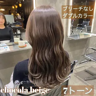 セミロング カラー 透明感カラー🌿 グレージュ🐺陽介のヘアスタイル