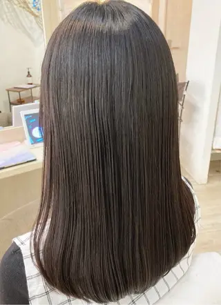 セミロング カラー 暖色カラー💞 菊地しおんのヘアスタイル