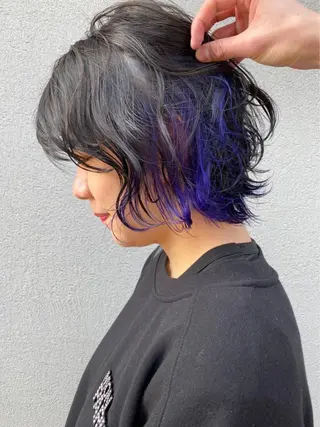 ミディアム カラー ノザキ リョウスケのヘアスタイル
