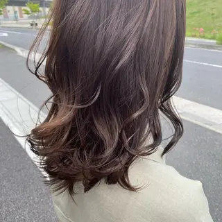 セミロング カラー ヘアアレンジ 久保田 茜のヘアスタイル