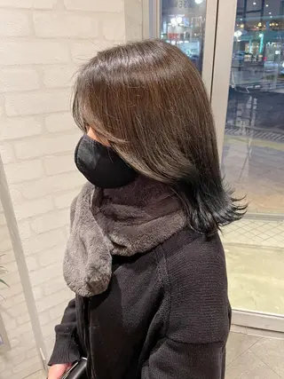 ミディアム カラー 透明感カラー/韓国 ブリーチ/古橋のヘアスタイル