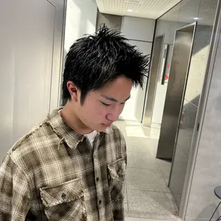 ショート カラー パーマ メンズ 🔥メンズ 特化🔥菊水皐暉🔥のヘアスタイル