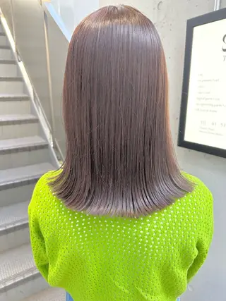 ミディアム ✨透明感カラー✨ ✨小顔カット✨山木のヘアスタイル